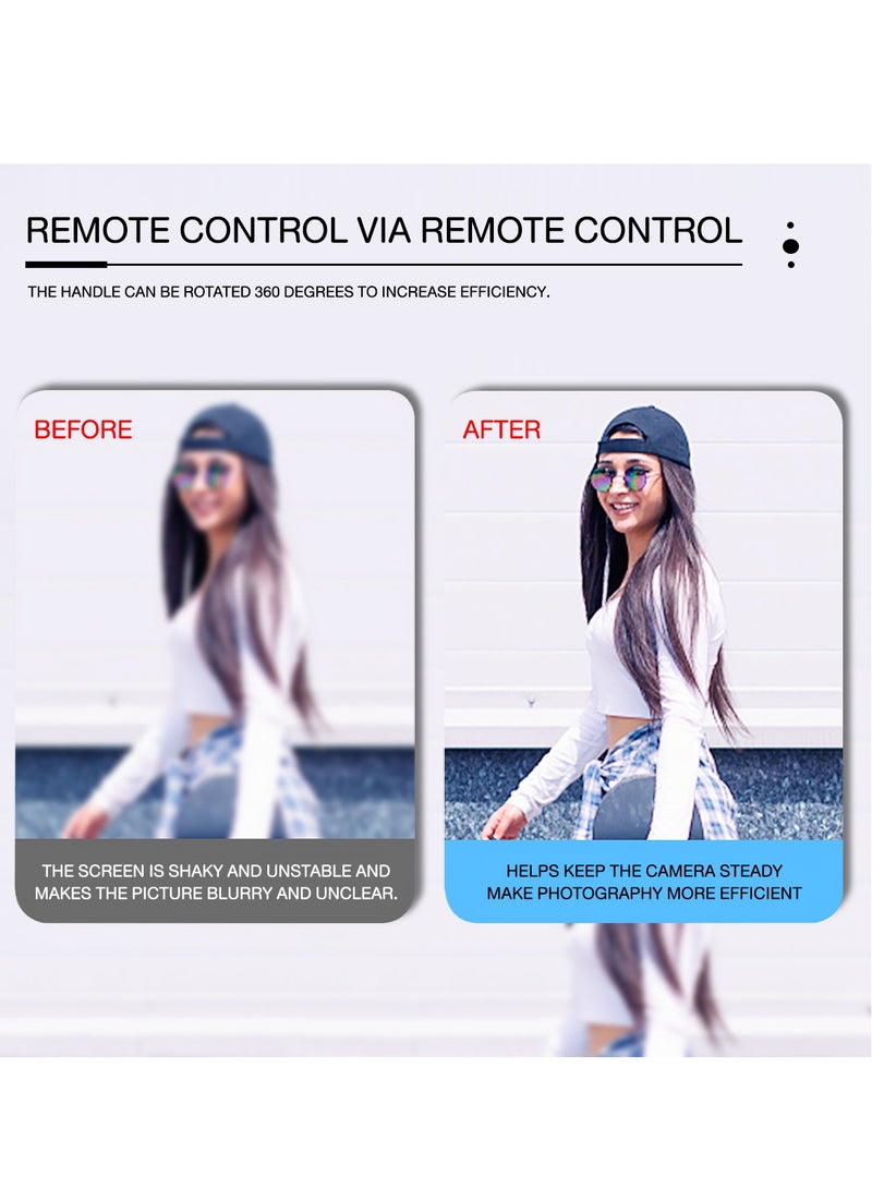 Extendable Selfie Stick Tripod with Wireless Remote and Phone Clip, Lightweight Portable Stainless Steel for i Phone/Android (Model P180) - Image 3