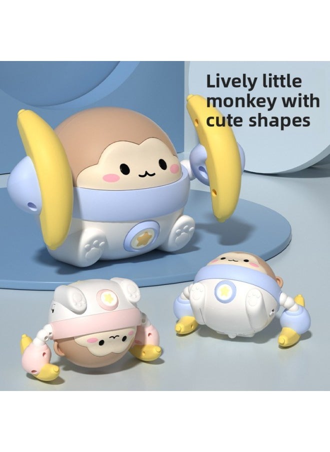 Generic - Rolling Monkey Baby Learning To Climb Toy Baby 0 1 Year Old Head Up Training Electric Music Somersault Guide Comfort-Color:[value Combination] Pink☆Tumbling Monkey + Small Speaker (pink) - Image 1