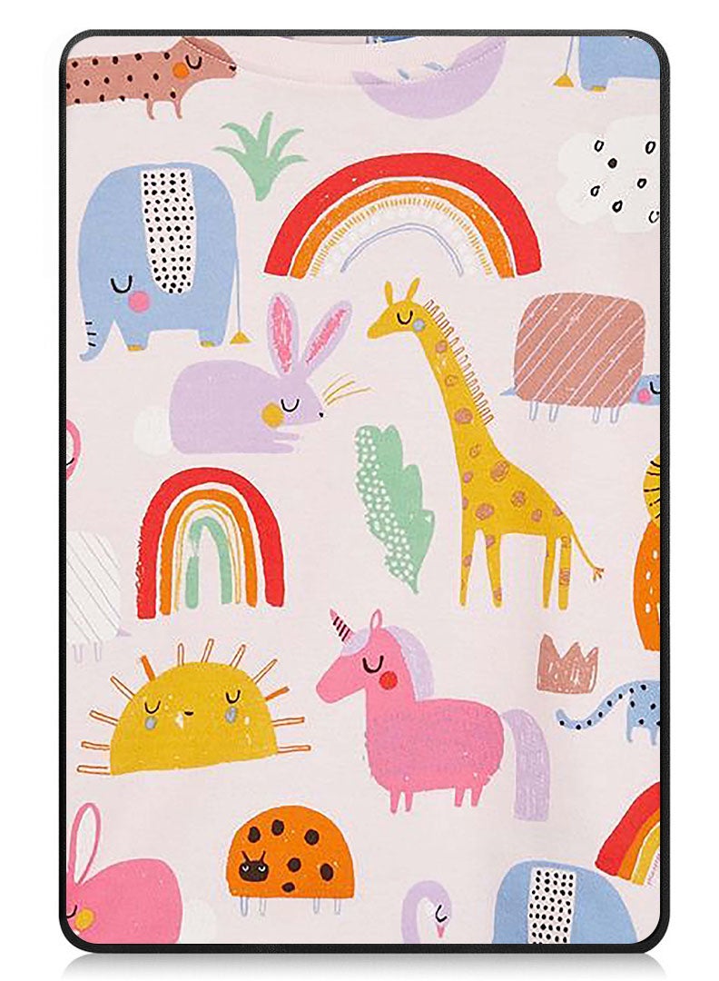 Theodor Protective Flip Case For Lenovo Tab M9 (2023) With Trifold Stand Auto Wake Sleep Shockproof Cover Baby animals - Image 1