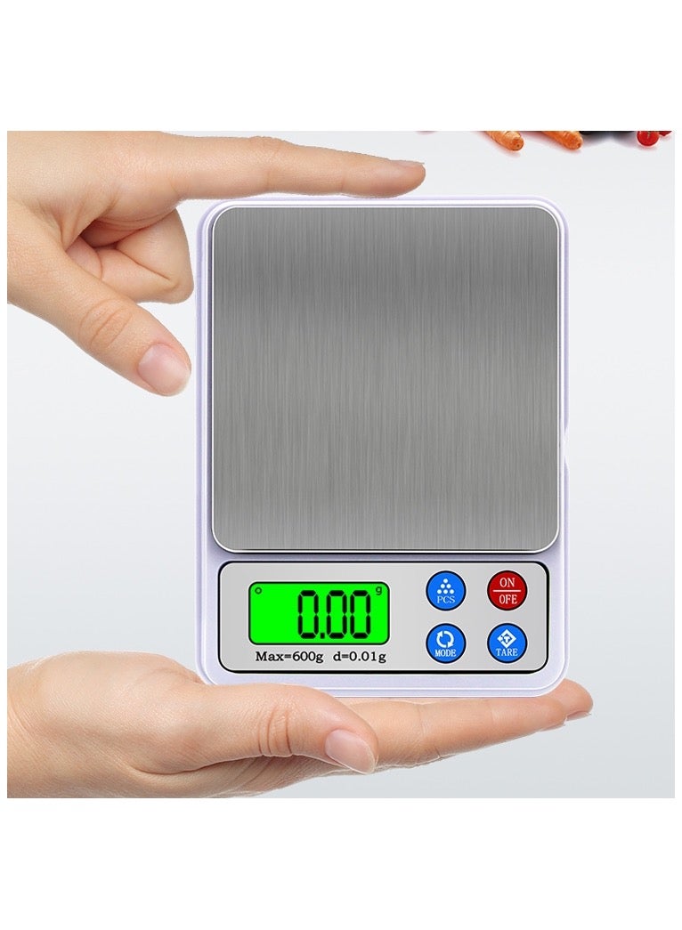 Generic MH-555 600g x 0.01g High Accuracy Digital Electronic Portable Kitchen Scale Balance Device with 2.2 inch LCD Screen  - Image 3