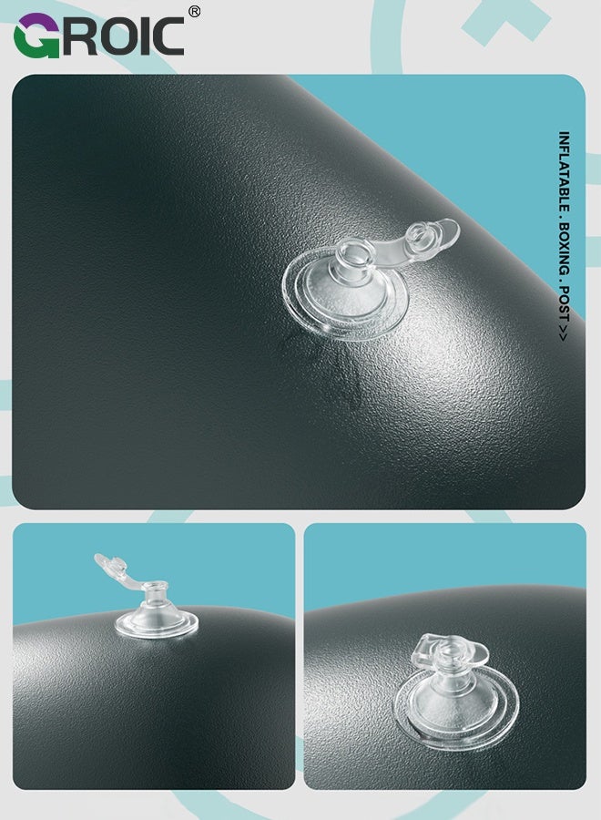 GROIC طقم حقيبة ملاكمة قابلة للنفخ، حقيبة ملاكمة 1.5 متر للبالغين والأطفال، حقيبة ملاكمة مستقلة، حقيبة هدف ملاكمة للتخلص من التوتر، معدات تدريب لملاكمة الوقوف - Image 5