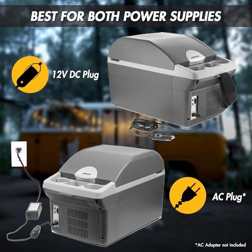 Wagan EL6214 Personal Thermoelectric Cooler/Warmer, 14 Liter Capacity, Portable Electric Car Cooler with 12/24V DC, 12V Small Fridge for Car, RV, and Camping Use, UL Listed - Image 5