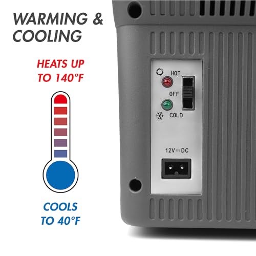 Wagan EL6214 Personal Thermoelectric Cooler/Warmer, 14 Liter Capacity, Portable Electric Car Cooler with 12/24V DC, 12V Small Fridge for Car, RV, and Camping Use, UL Listed - Image 3