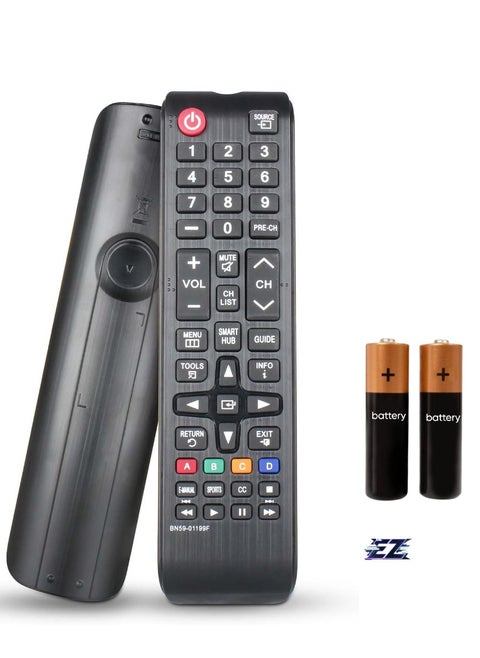 BN59-01199F Remote Control for Samsung TV - Compatible with LED, LCD, QLED, 4K, 8K, UHD, 3D, HDR, Curved, and Smart TVs - Replaces Remotes for UN24M4500AFXZA, UN28M4500AFXZA, UN32J4500AF, UN48J6200AF & More - Includes Battery
