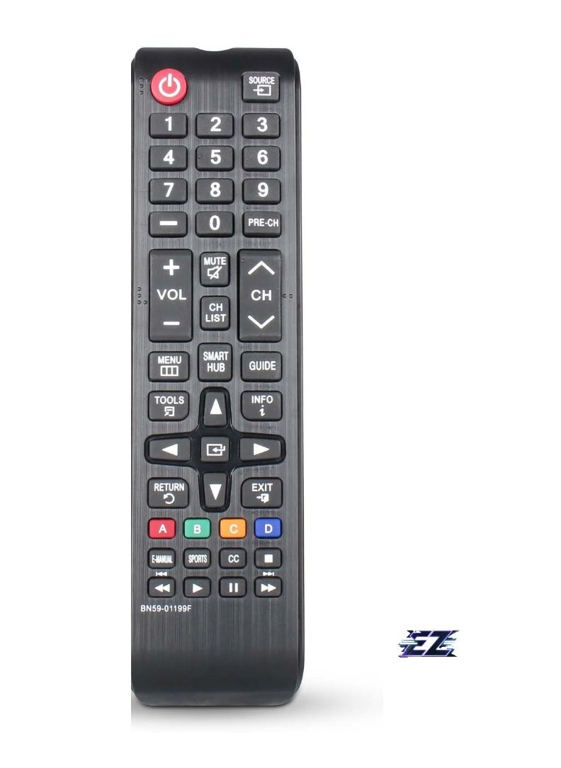 ELTRAZONE - BN59-01199F Remote Control for Samsung TV - Compatible with LED, LCD, QLED, 4K, 8K, UHD, 3D, HDR, Curved, and Smart TVs - Replaces Remotes for UN24M4500AFXZA, UN28M4500AFXZA, UN32J4500AF, UN48J6200AF & More - Includes Battery - Image 1