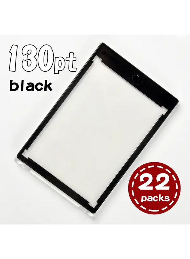 22 Pcs Premium 130pt Magnetic Trading Card Sleeves With Black Border Uv Protection Durable Ps Material For Sports And Outdoor Leisure - Image 1