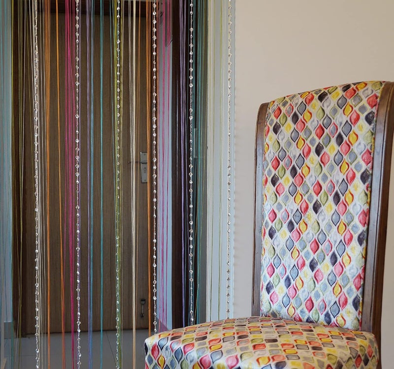 Pindia ستارة باب غرفة خيط زخرفي - متعددة الألوان : 7 قدم × 3.6 قدم (طائرة + متعددة الألوان، 7 قدم) - Image 2