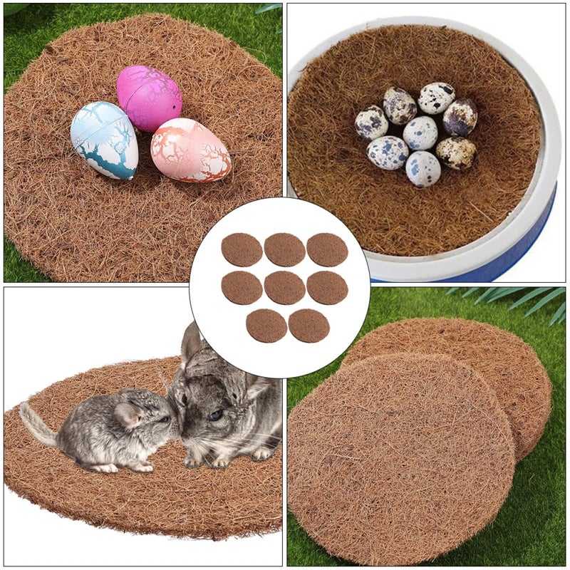 Natural Brown Pigeon Nest Pads 8Pcs Eco Friendly Bird Nest Liners 20Cm Diameter - Image 5