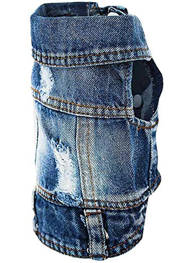 Loquat Companet Dog Jeans Jacket Blue X-Large - Image 3