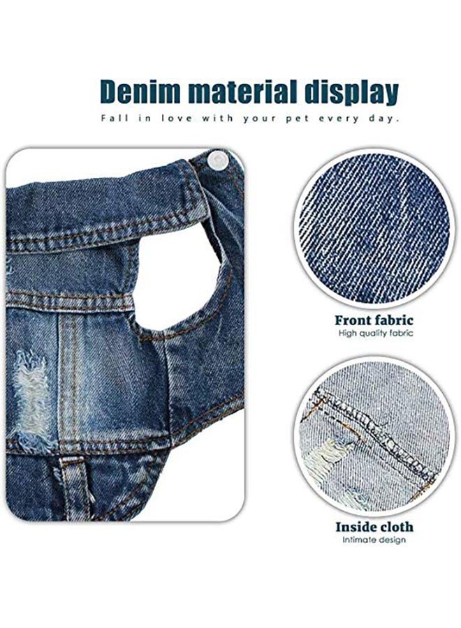 Loquat Companet Dog Jeans Jacket Blue X-Large - Image 5