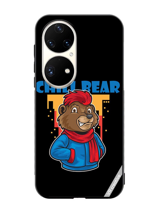 VR CREATIVE Protective Case Cover For Huawei P50 Pro Chill Bear Design Multicolour - Image 1