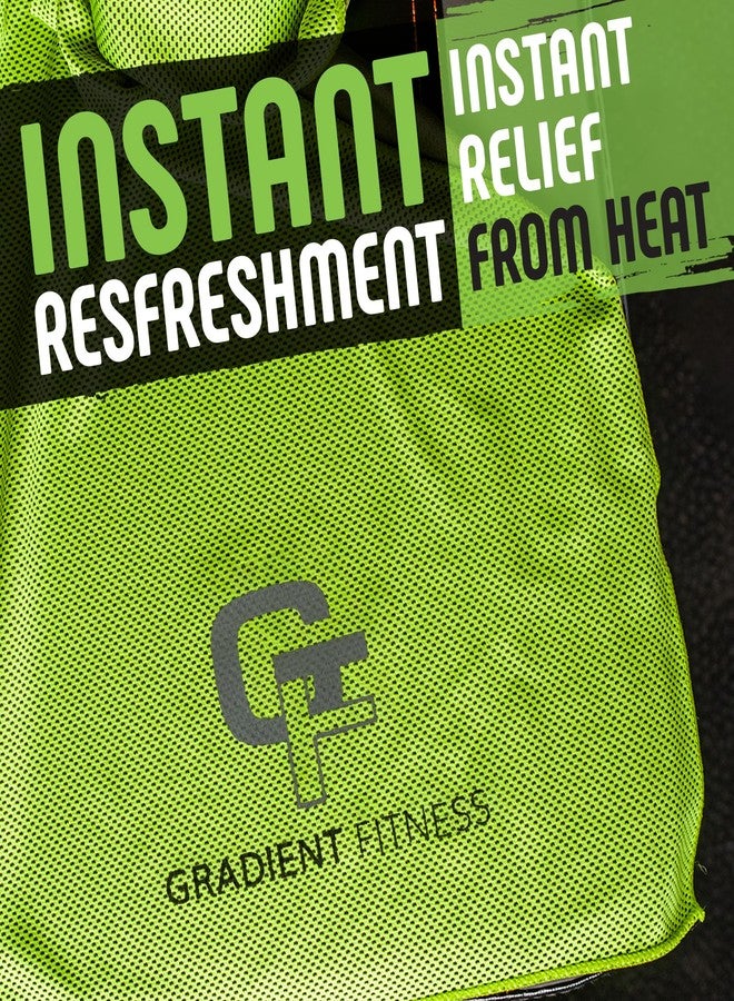 Gradient Fitness Cooling Towels (4 Pack) - Breathable Sweat Towel, Cooling Towel for Neck & Face - Neck Cooler for Quick Cool Down for Gym, Running, Golf, Yoga, Camping & Sports (Green|Grey, 4) - Image 4