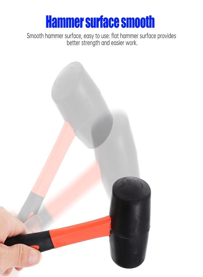 بارتي كينج دوم مطرقة مطاطية مضادة للانزلاق من PartyKindom بمقبض من الألياف لتركيب أرضيات البلاط والحرف اليدوية والمجوهرات والاستخدام المنزلي مطرقة مقاومة للصدمات لتزيين المنزل والحرف اليدوية - Image 5
