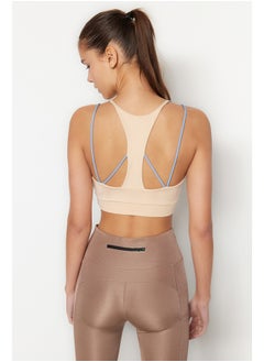 trendyol Ecru Supported/Styling Back Rope Strap Knitted Sports Bra THMSS23SS00038  - Image 1