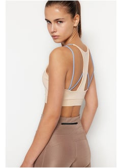 trendyol Ecru Supported/Styling Back Rope Strap Knitted Sports Bra THMSS23SS00038  - Image 4