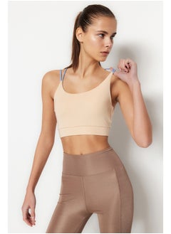 trendyol Ecru Supported/Styling Back Rope Strap Knitted Sports Bra THMSS23SS00038  - Image 2