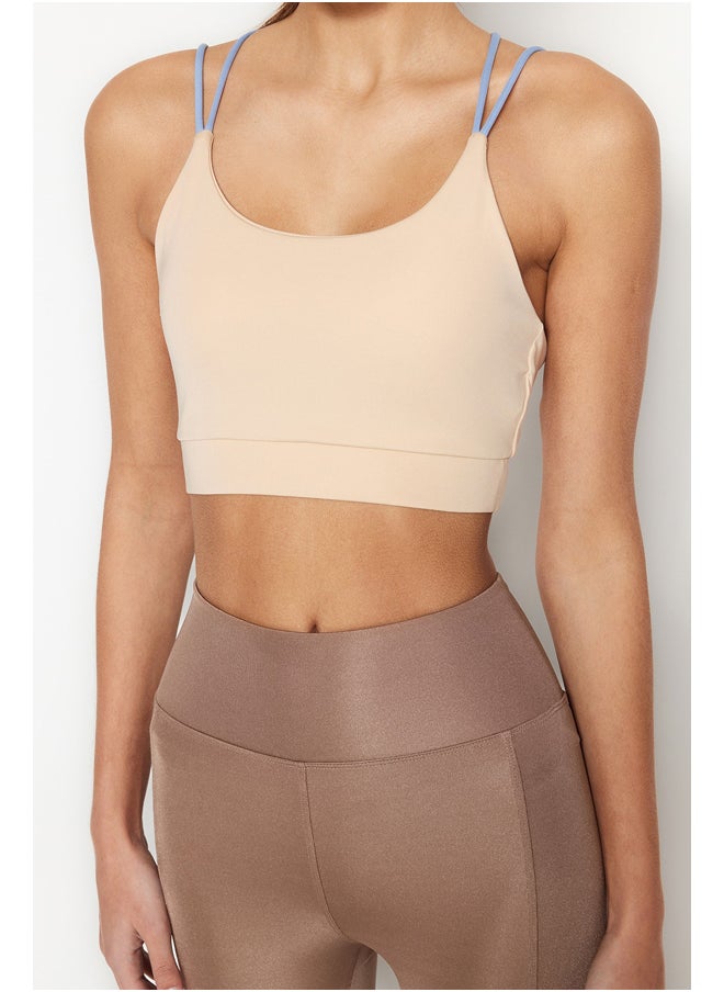 trendyol Ecru Supported/Styling Back Rope Strap Knitted Sports Bra THMSS23SS00038  - Image 3