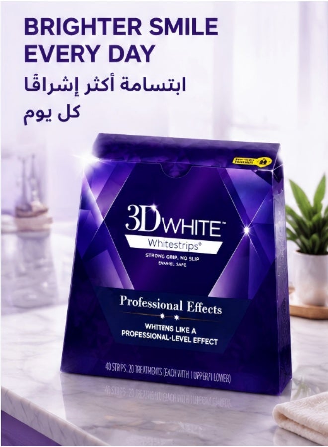 DrDent 40-Piece 3D White Whitestrips Teeth Whitening Strips Set - Image 5