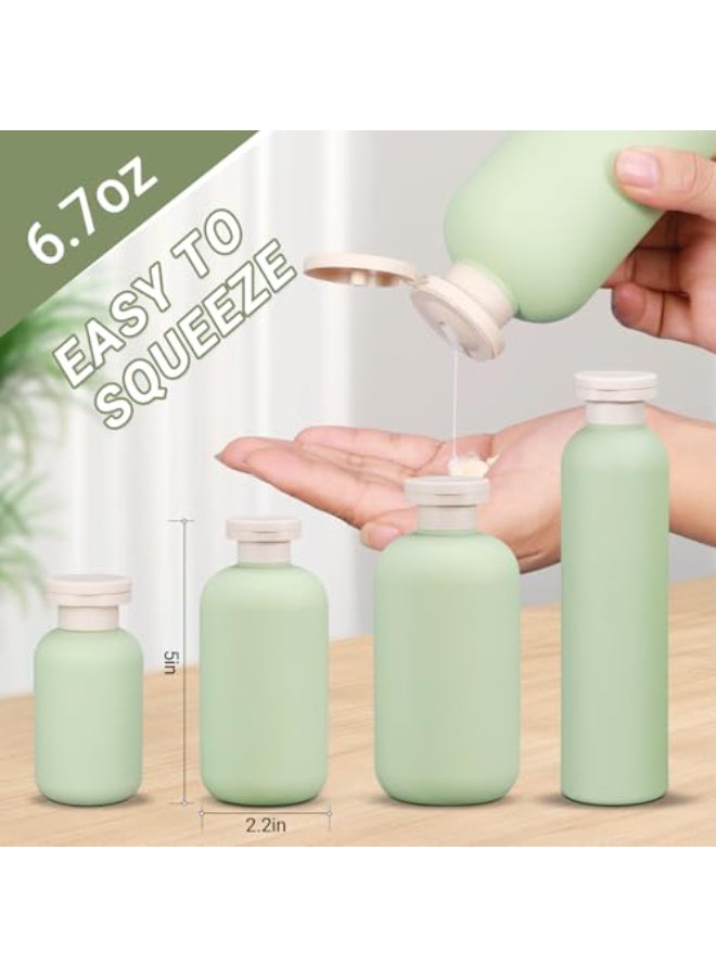 ASEVAT 67 oz Plastic Leak Proof Travel Bottles for Toiletries Plastic Travel Size Containers Shampoo and Conditioner Bottles Refillable Squeeze Bottle for Lotion Body Wash 3Pcs - Image 3