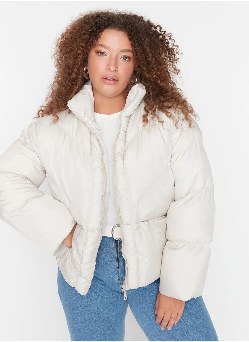 Trendyol Curve Zip Through Puffer Jacket