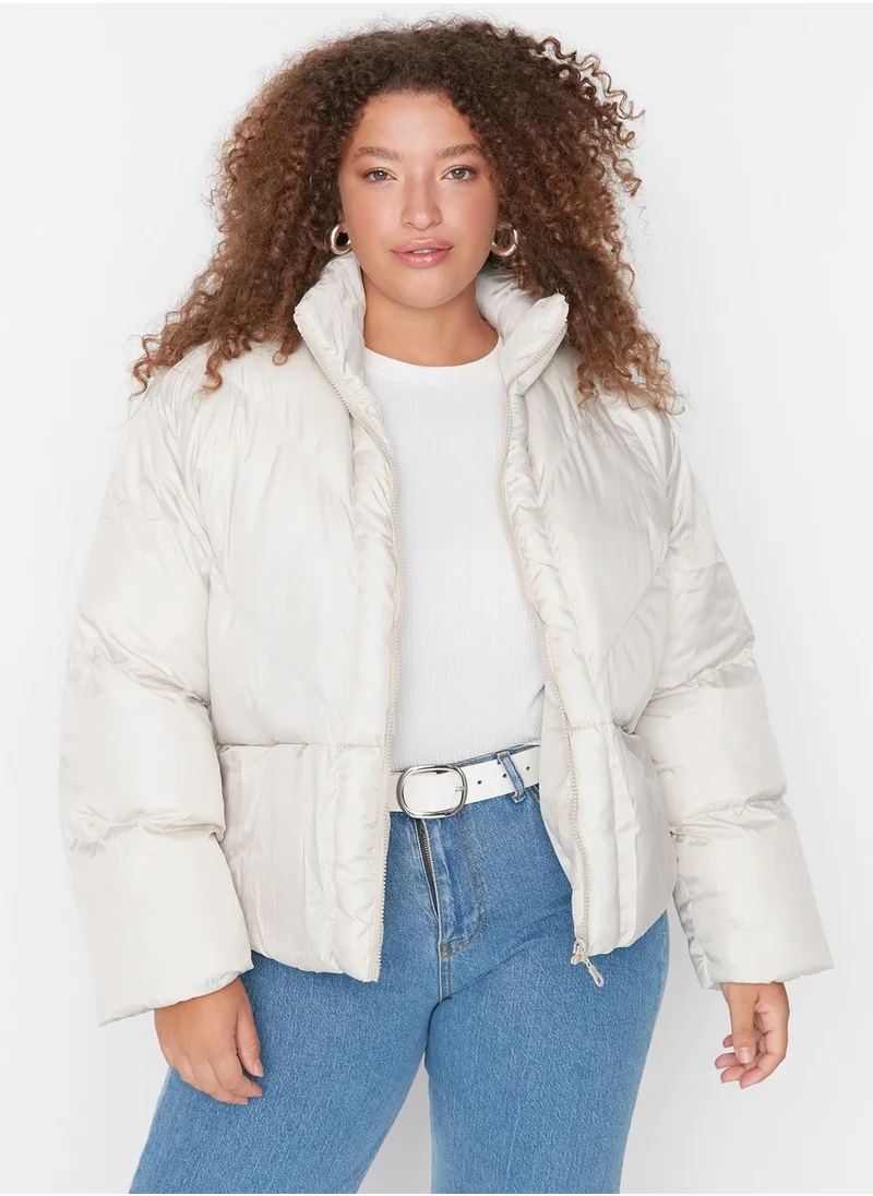 Trendyol Curve Zip Through Puffer Jacket