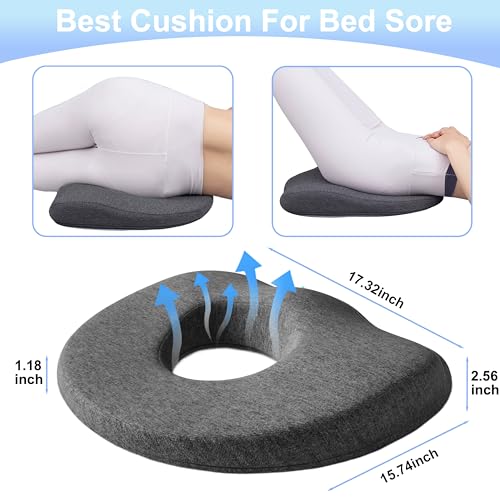 galactruly Bed Sore Cushions for Butt Bedsore Pressure Relief Pillow for Sleeping and Sitting Donut Pillow for Tailbone Pain O Shaped Opening Butt Pillows for Sitting Tailbone - Image 3