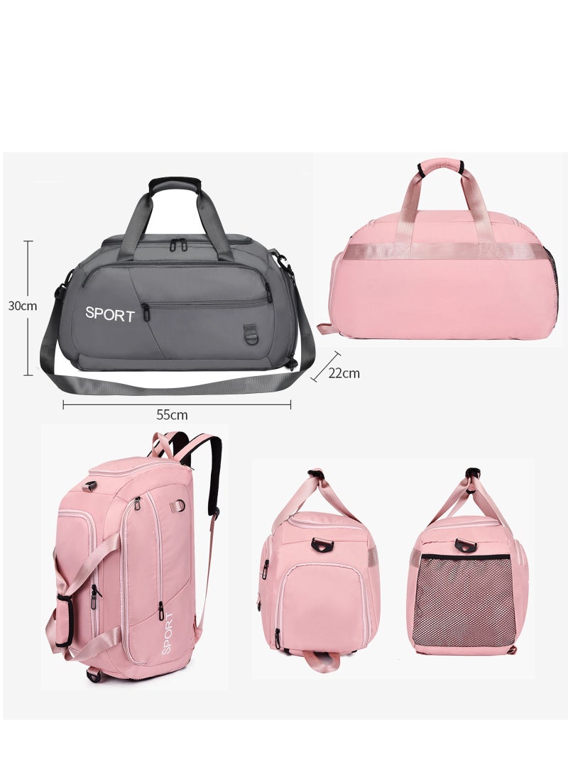 Sports Gym Bag, Large Capacity Carry-on Luggage with Shoes Compartment, Bag Weekender Overnight Travel Bag Swimming & Yoga Duffle Bag - Image 4
