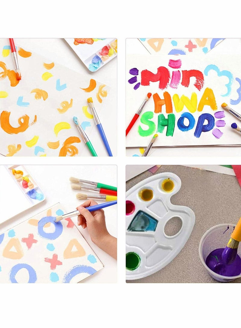20 Pcs Children's Paint Brushes Easy to Clean and Grasp No Hair Removal  - Image 5