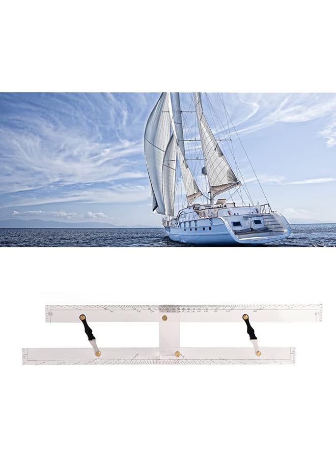 erorex Marine Navigation Parallel Ruler Clear Scale Navigation Parallel Ruler Strong For Drawing 600Mm - Image 4