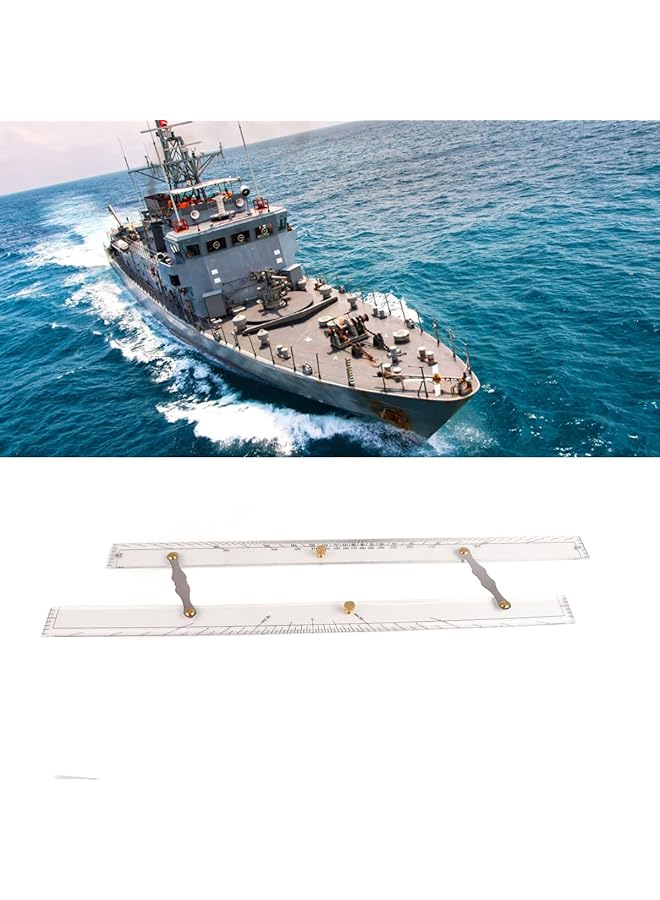 erorex Marine Navigation Parallel Ruler Clear Scale Navigation Parallel Ruler Strong For Drawing 600Mm - Image 3
