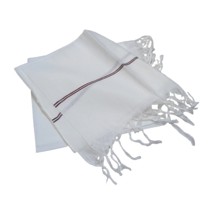 TRUEVELLI 100% Cotton Bath Towel 450 GSM (Size:Length:59 Inch X 150 CM,Width:29 Inch X 74 CM) (Pack of 1 Piece) Colour: White - Image 4