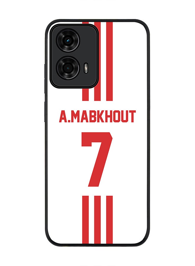 Stylizedd For Motorola Moto G04 / G04s Case,Slim fit Camera Protection, Shockproof Thin Phone cover - Football - UAE, A.Mabkhout - Image 1