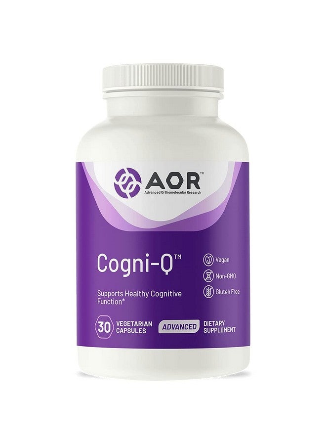 AOR, Cogni-Q, Antioxidant Support for Brain and Mitochondrial Health, Energy, and Healthy Aging with PQQ and CoQ10, Vegan, Non-GMO, 30 Capsules - Image 1