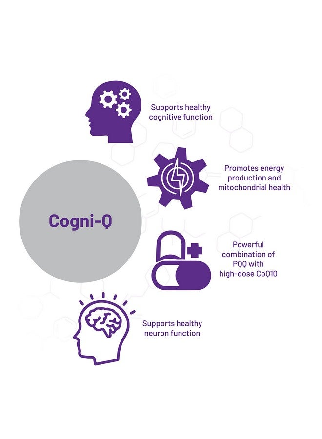 AOR, Cogni-Q, Antioxidant Support for Brain and Mitochondrial Health, Energy, and Healthy Aging with PQQ and CoQ10, Vegan, Non-GMO, 30 Capsules - Image 4