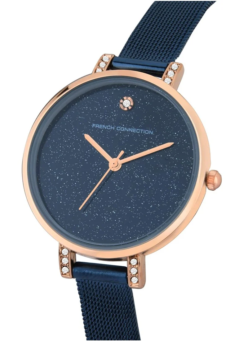 French Connection French Connection Analog Dial Women's Watch, Navy Blue, strap