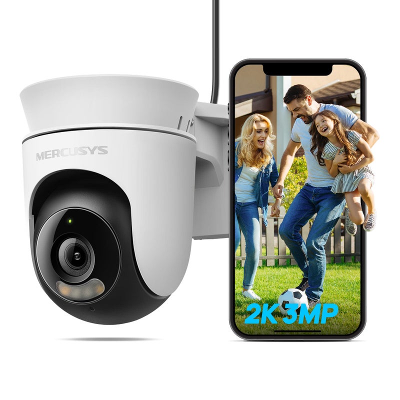 MERCUSYS MC510 2K 3MP Pan/Tilt Outdoor Security Camera CCTV Camera - Image 1