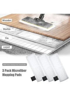 Generic 6-pack wiping cloth set for replacing Karchers SC2/SC3/SC4/SC5 ultra-fine fiber wiping cloth accessories (for Karchers 3 cloth nozzle cover and for Karchers 3 ultra-fine fiber wiping cloth), steam mop cloth cover - white  - Image 2