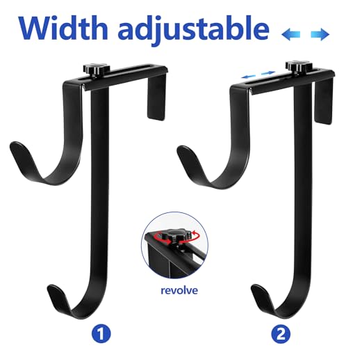 PURPLE STAR 1N خطاف مزدوج لحاجز المسبح 1N 2 قطعة من PURPLE STAR لمعدات المسبح، خطاف قابل للتعديل لمجموعة أعمدة المسبح، خطافات مقاومة للصدأ لملحقات المسبح السوداء لحاجز المسبح وحائط المصفاة - Image 3