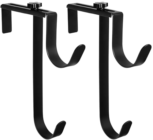 PURPLE STAR 1N خطاف مزدوج لحاجز المسبح 1N 2 قطعة من PURPLE STAR لمعدات المسبح، خطاف قابل للتعديل لمجموعة أعمدة المسبح، خطافات مقاومة للصدأ لملحقات المسبح السوداء لحاجز المسبح وحائط المصفاة - Image 1