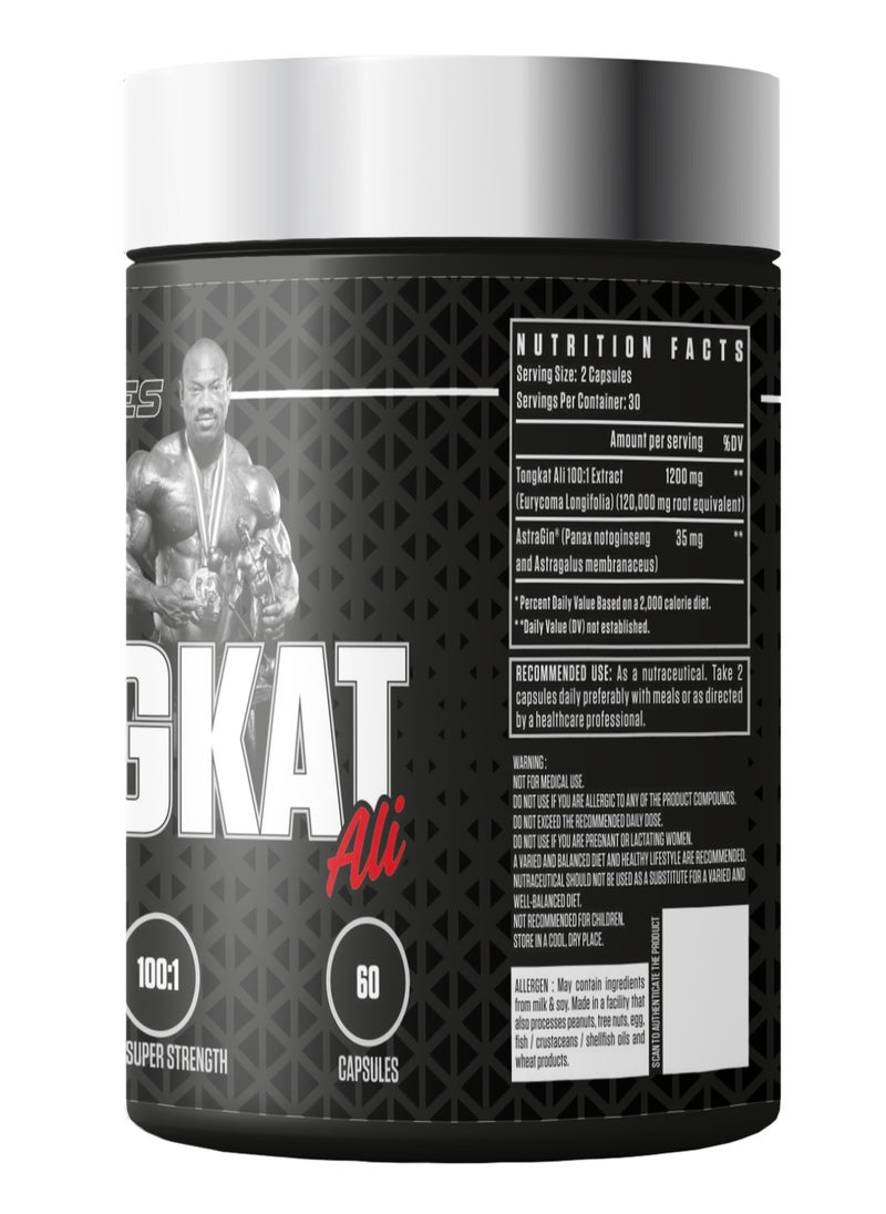DEXTER JACKSON Black Series Male Performance Tongkat Ali 1200mg - Advanced Supplement for Strength, Stamina, and Vitality (60 Capsules)  - Image 3