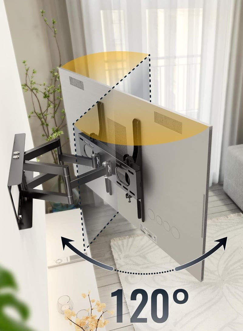 ELTRAZONE TV Bracket Tilt Swivel approx 32-65 Inch for LED LCD OLED Curved and Flatscreens R28 Wall Mount Universal for VESA 200x200-400x400 - Image 3