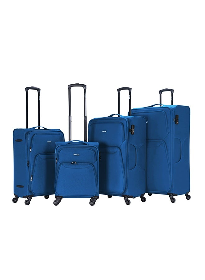 VIPTOUR 4-Piece Fabric Softside Luggage Set with 360° Spinner Wheels & Number Lock – Durable Polyester Travel Trolley Bag (20’’ / 24’’ / 28’’ / 32’’) - TARQUOISE - Image 1