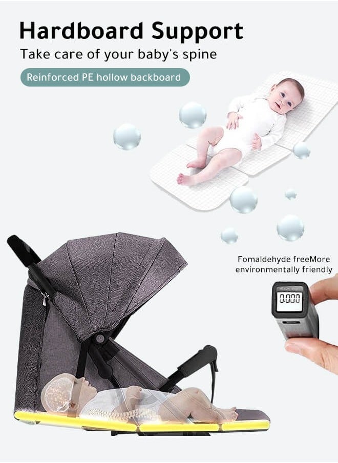 Lightweight Stroller,Foldable Baby Stroller, 0-3 Year Old Baby Travel Stroller With Storage Basket, Four-Wheel Suspension, One Click Folding, Can Sit Or Lie Down, 5-Point Seat Belt, Grey - pzsku/Z52E8D08BA47ACFC44AD4Z/45/_/1732776024/3fb11380-aadf-4eef-a637-354f1f251d14