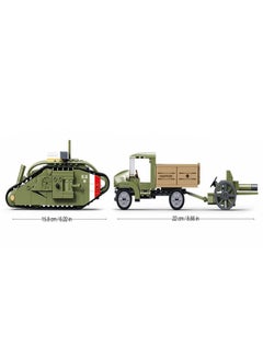 Sluban SLUBAN-ARMY WWI MARK VS TANK OFFENSIVE ACTION 516PCS  - Image 3