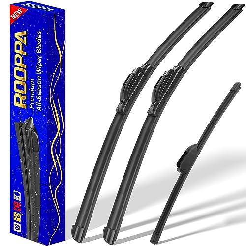 Rooppa 3 wipers Replacement for 2017-2021 2022 Kia Niro, Windshield Wiper Blades Original Equipment Replacement - 26"/16"/12" (Set of 3) U/J HOOK - Image 1