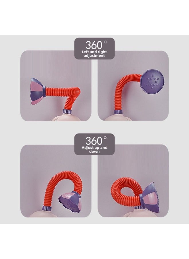 Generic - Children's Bathing Water Play Toy Shake Tone Summer Elephant Koala Electric Shower Toy Water Spray Bathroom Props-Color:Elephant Shower Red - Image 1