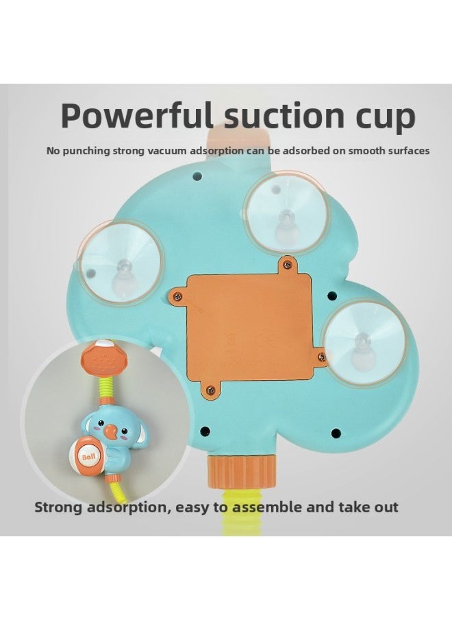 Generic - Children's Bathing Water Play Toy Shake Tone Summer Elephant Koala Electric Shower Toy Water Spray Bathroom Props-Color:Elephant Shower Red - Image 1