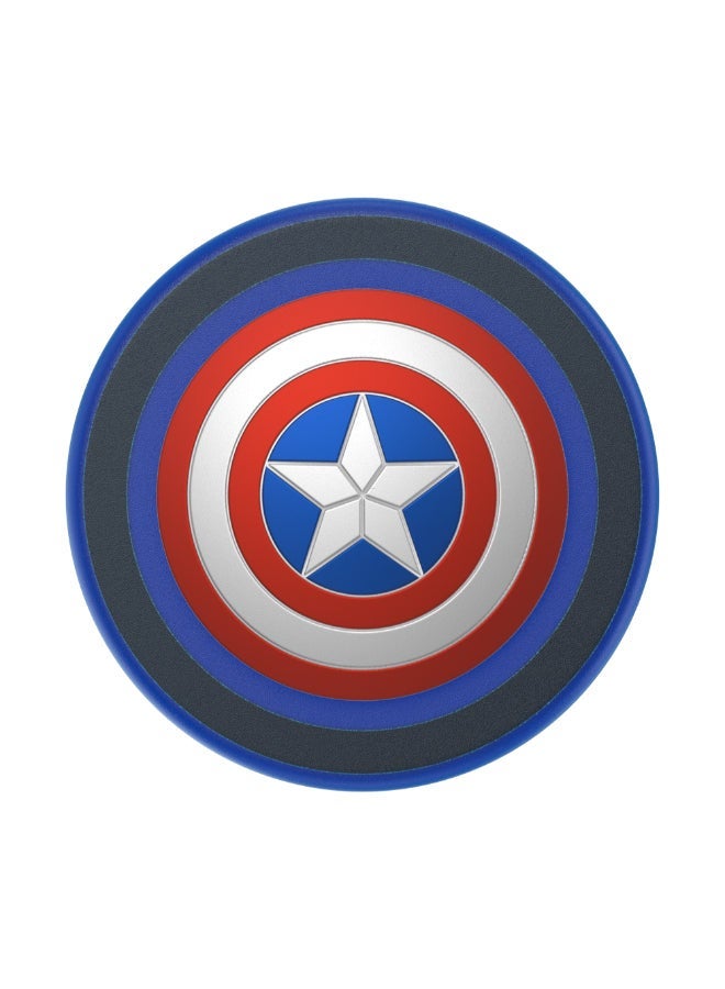 POPSOCKETS حامل وقبضة مغناطيسية للهاتف من MagSafe PopGrip مرخصة، مغناطيس قوي، لهاتف iPhone 15/14/13/12 وحافظات MagSafe، حلقة محول متضمنة للهواتف والحافظات غير المزودة بـ MagSafe - Captain America - Image 2