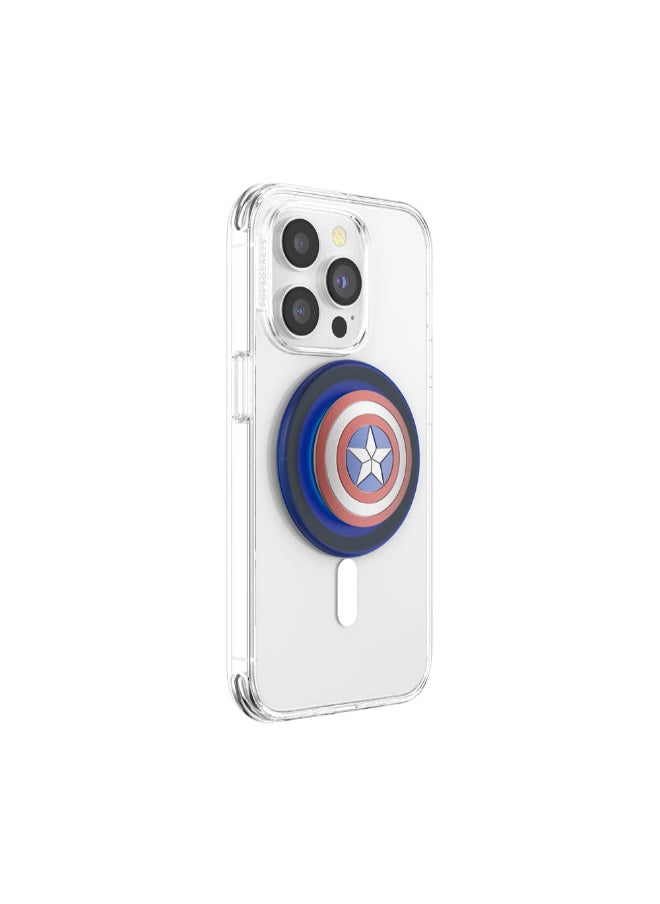 POPSOCKETS MagSafe PopGrip Licensed | Magnetic Phone Grip & Stand, Strong Magnet, for iPhone 15/14/13/12 & MagSafe Cases, Included Adapter Ring for non-MagSafe Phones & Cases - Captain America  - Image 5