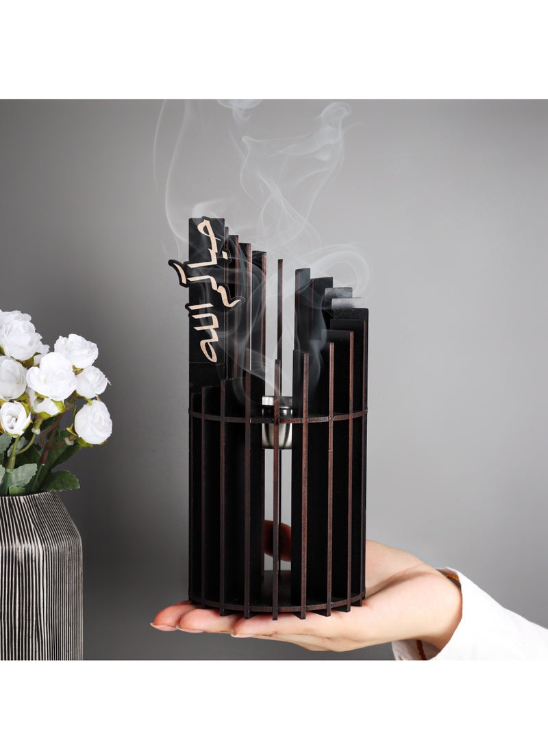 حكاية شمعة مبخرة التوزيعات الفريدة لون أسود بعبارة (حياكم الله)